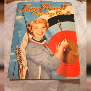 VINTAGE Whitman Publishing Jane Powell Coloring Book 15.5" X 11" 1951